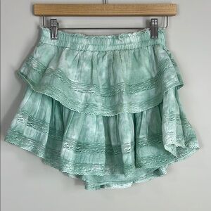 LoveShackFancy Ruffle Mini Skirt Size XS